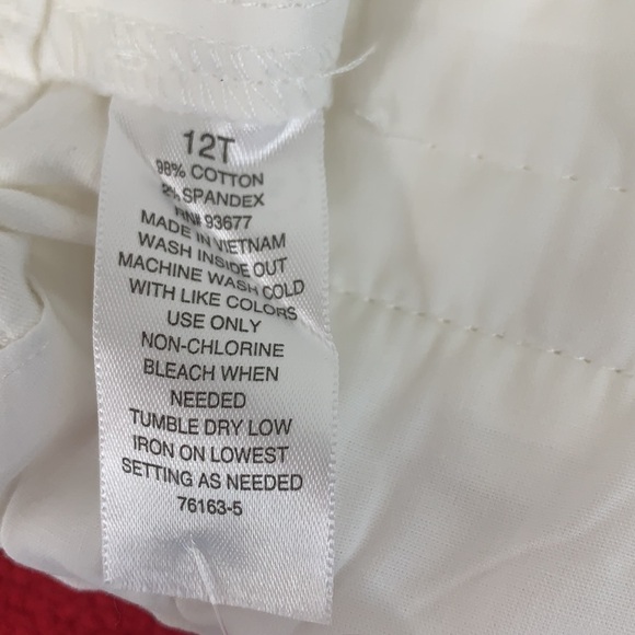a.n.a. Mid-Rise Twill Short - White Cotton/Spandex, Size 12T, NWT - Picture 8 of 9